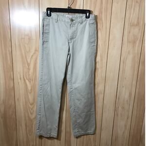 Cat & Jack Faded Khaki Adjustable Waist Slim School Uniform Pants Boys 16